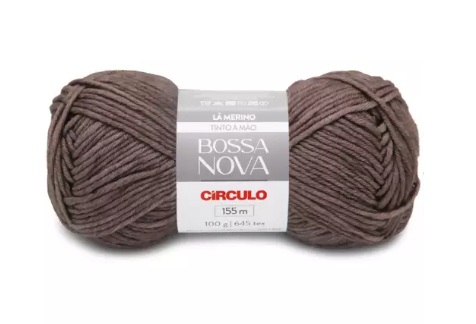 LÃ BOSSA NOVA CÍRCULO COR 7217 CASTANHO ESCURO 100 GR