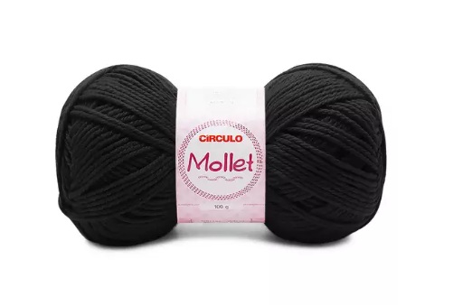 FIO MOLLET CIRCULO COR 0940 PRETO 100 GR