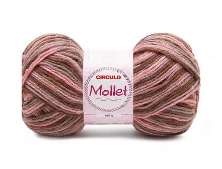 FIO MOLLET CIRCULO COR 9375 MESCLA BAÚ 100 GR