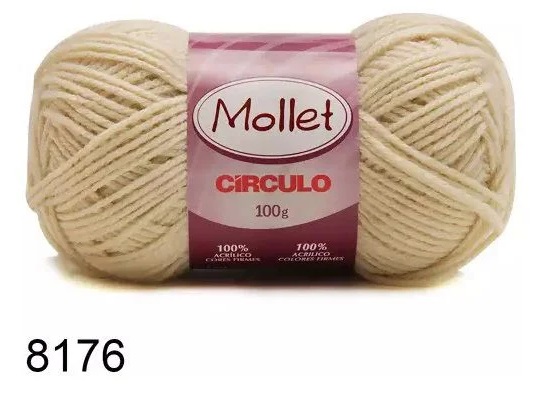 FIO MOLLET CIRCULO COR 8176 OFF WITTE 100 G