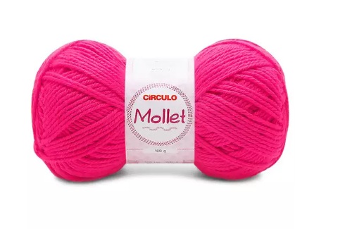 FIO MOLLET CIRCULO COR 0385 ROSA NEON 100 G