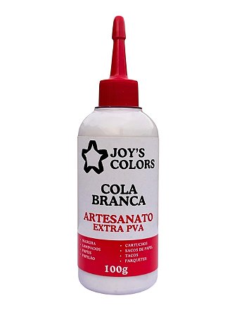 COLA BRANCA ARTESANATO EXTRA PVA JOYS COLORS 100G