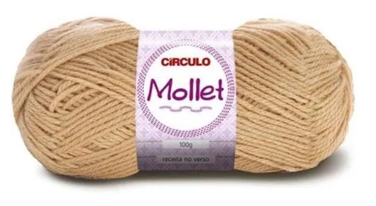 FIO MOLLET CIRCULO COR 7650 AMÊNDOA 100 GR