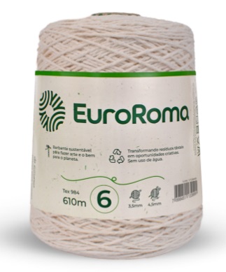 BARBANTE EUROROMA 600 GR FIO 6 CRU 610 METROS