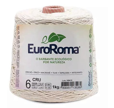 BARBANTE EUROROMA FIO 6 1 KG COR 100 CRÚ 1016 MTS