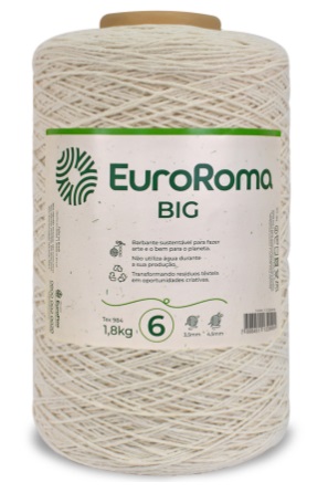 BARBANTE EUROROMA BIG CONE FIO 6 1,800 KG COR CRU 1830 MTS