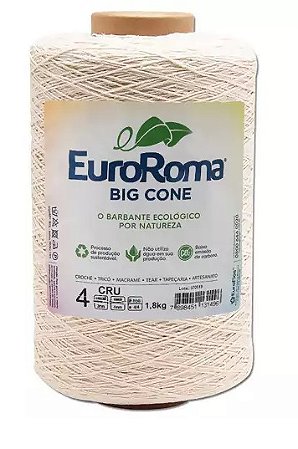BARBANTE EUROROMA BIG CONE FIO 4 1,800 KG COR CRU 2745 MTS