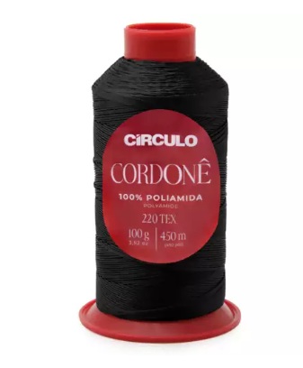 FIO CORDONÊ CÍRCULO COR 8990 PRETO 450 MTS