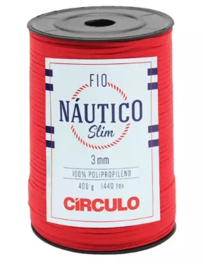 FIO NÁUTICO SLIM CÍRCULO 3MM COR 3402 VERMELHO CÍRCULO