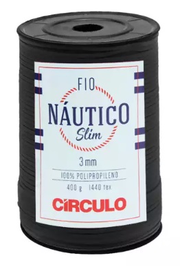 FIO NÁUTICO SLIM CÍRCULO 3MM COR 8990 PRETO
