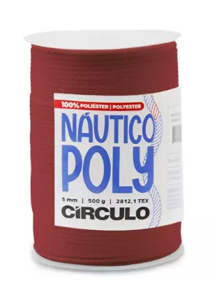 FIO NAUTICO POLY 5MM COR 4177 ROOIBOS 500G COM 182 MTS