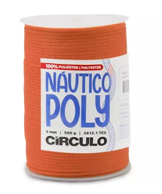 FIO NÁUTICO POLY 5MM COR 4131 DARK CHEDDAR 500G COM 182 MTS