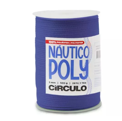 FIO NÁUTICO POLY 5MM COR 2762 JACARANDÁ 500G COM 182 MTS