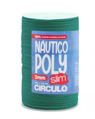 FIO NÁUTICO POLY SLIM 3MM COR 5363 ESMERALDA 400G COM 350 MTS