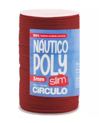 FIO NÁUTICO POLY SLIM 3MM COR 4177 ROOIBOS 400G COM 350 MTS