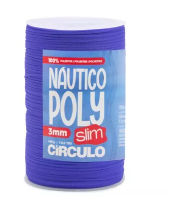 FIO NÁUTICO POLY SLIM 3MM COR 2762 JACARANDÁ 400G COM 350 MTS