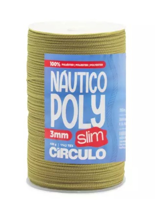 FIO NÁUTICO POLY SLIM 3MM COR 7625 CASTANHA 400G COM 350 MTS