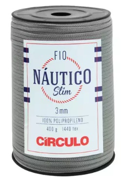 FIO NÁUTICO SLIM CÍRCULO 3MM COR 8214 ALUMÍNIO