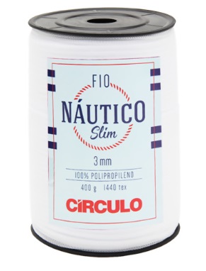 FIO NÁUTICO SLIM CÍRCULO 3MM COR 8001 BRANCO