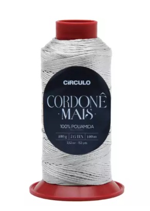FIO CORDONÊ MAIS CÍRCULO COR 8108 PRATA RADIANTE 140 MTS