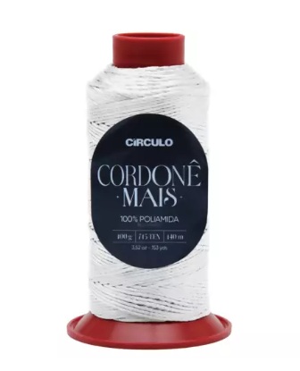 FIO CORDONÊ MAIS CÍRCULO COR 8001 BRANCO 140 MTS