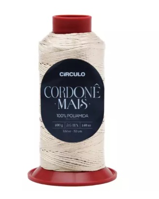 FIO CORDONÊ MAIS CÍRCULO COR 7694 CRISTAL 140 MTS