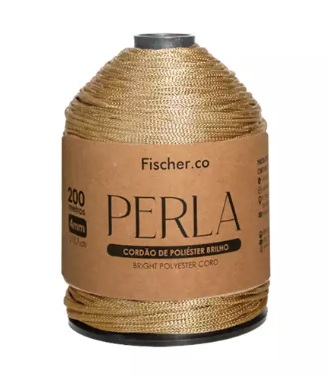 FIO PERLA 4MM 200 MTS COR 90001 OURO