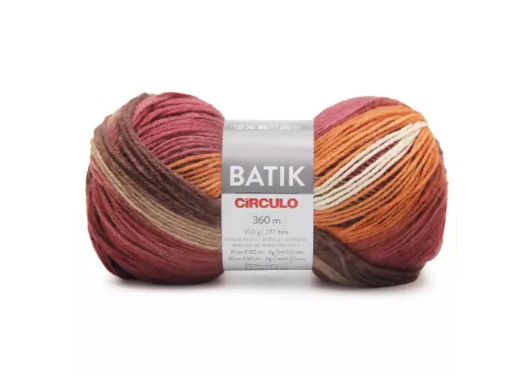 FIO BATIK CIRCULO 100G COR 9486 MESC TRILHA