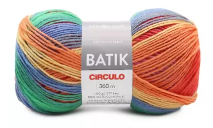 FIO BATIK CÍRCULO 100 GR COR 9962 MESCLA ALEGRIA
