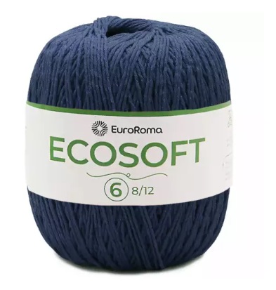 BARBANTE ECOSOFT EUROROMA 6 8/12 422 GR COR 904 AZUL MARINHO