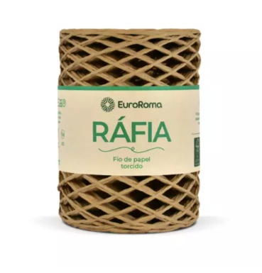 FIO DE RÁFIA PAPEL TORCIDO 100 MTS 50GR COR 300 CAQUI