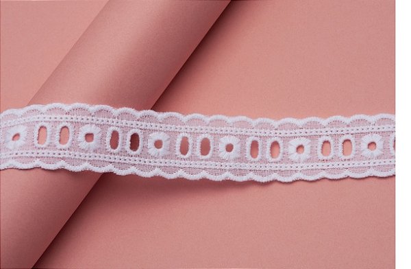 PASSA FITA 100% ALGODAO PA008 COR 001 BRANCO 2,3 CM X 13,7 METROS