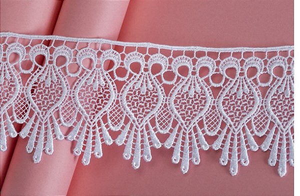 BORDADO GP060 COR 001 BRANCO 7CM LARG 10 MTS ARTEPUNTO