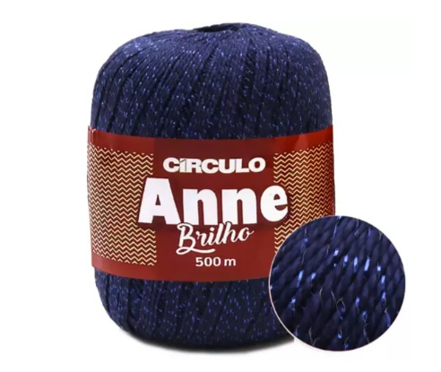 CIRCULO ANNE BRILHO COR 2856 ANIL PROFUNDO 500 M