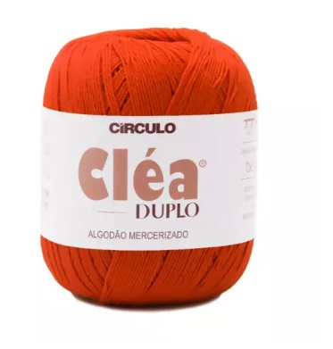 FIO CLÉA DUPLO COR 4021 TANGERINA TANGO 150 GR 508 MTS CÍRCULO