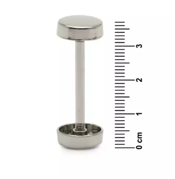 REGULADOR DE METAL 37MM REF 474436 COR 10 PRATA 6 UNID