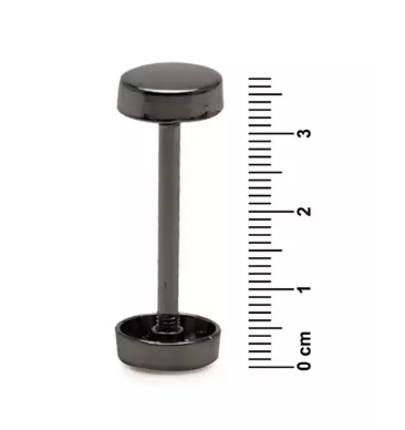 REGULADOR DE METAL 37MM REF 474436 COR 30 PRETO 6 UNID