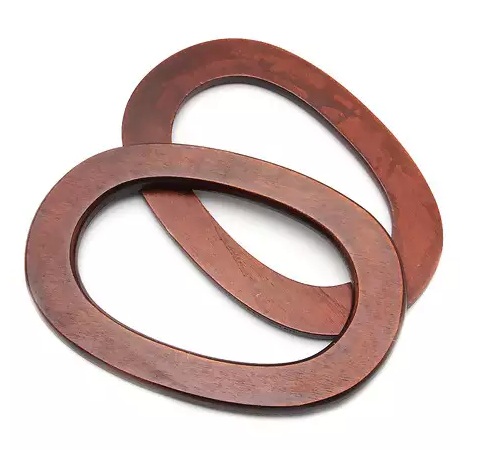 ALÇA DE MADEIRA OVAL COR 10 TABACO CÍRCULO