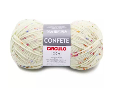 FIO CONFETE CÍRCULO 210 MTS 100 GR COR 1155 MACARON