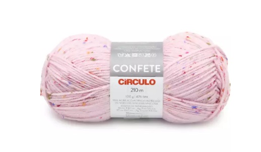 FIO CONFETE CÍRCULO 210 MTS 100 GR COR 3219 DEBUTANTE