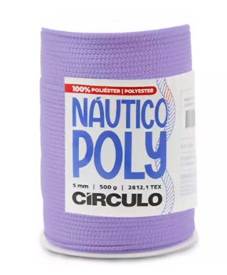 FIO NÁUTICO POLY 5MM COR 6750 AROMA DE ROSAS CÍRCULO 500G COM 182 MTS