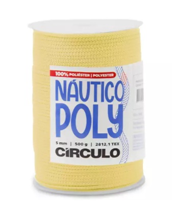 FIO NÁUTICO POLY 5MM COR 1205 PÓLEN CÍRCULO 500G COM 182 MTS