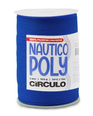 FIO NÁUTICO POLY 5MM COR 2829 AZUL BIC 500G COM 182 MTS