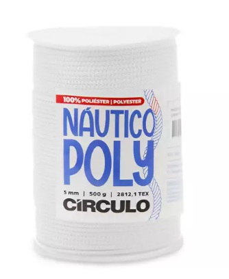 FIO NÁUTICO POLY 5MM COR 8001 BRANCO 500G COM 182 MTS