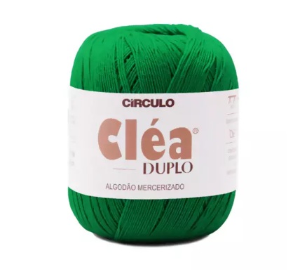 FIO CLÉA DUPLO COR 5767 VERDE BANDEIRA 150 GR 508 MTS CÍRCULO