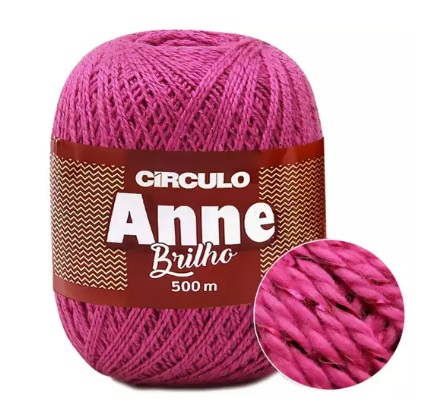 CIRCULO ANNE BRILHO COR 6092 ROSA FUCSIA 500 M