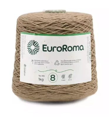 BARBANTE EUROROMA FIO 8 1 KG COR 1110 BEGE