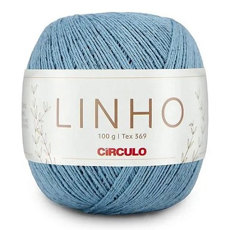 FIO LINHO 100 GR COR 2386 FRONTEIRA AZUL CÍRCULO