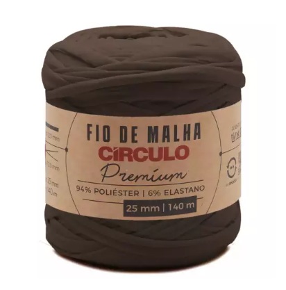 FIO DE MALHA PREMIUM 25MM CÍRCULO 140 MTS COR 7562 CARVALHO