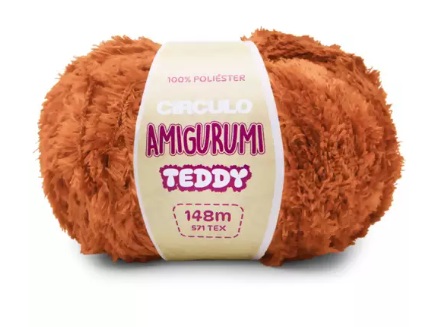 FIO AMIGURUMI TEDDY 148 MTS COR 4131 DARK CHEDDAR CÍRCULO
